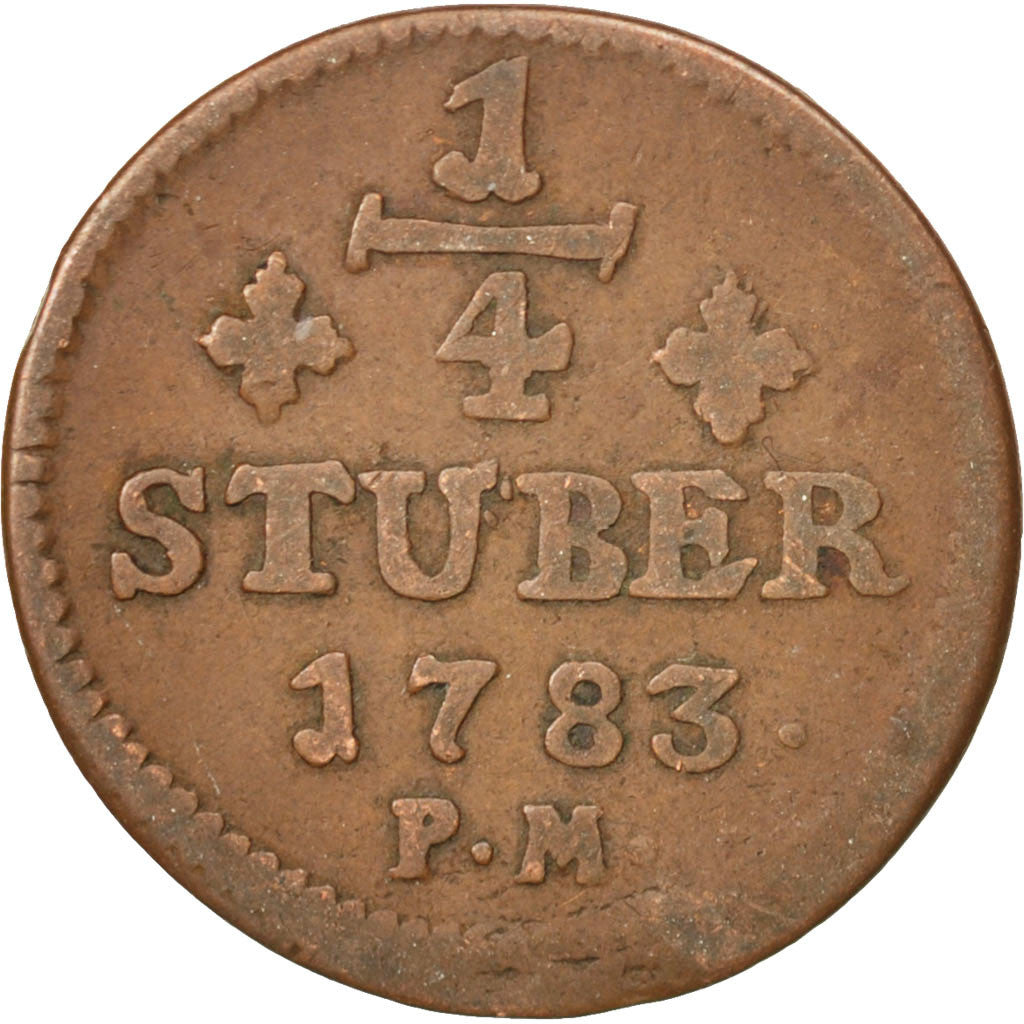 Coin, German States, JULICH-BERG, Karl Theodor, 1/4 Stüber, 1783, EF(40-45)