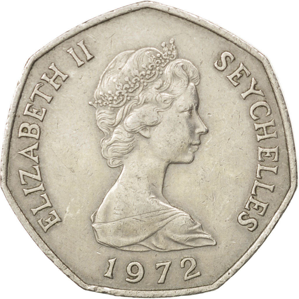 Seychelles, 5 Rupees, 1972, BB, Rame-nichel, KM:19