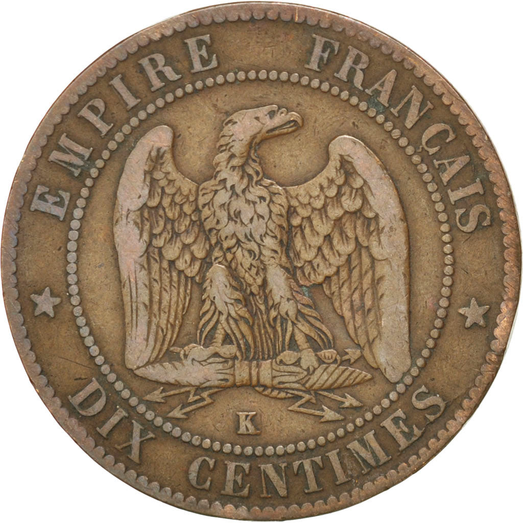 Monnaie, France, Napoleon III, Napoléon III, 10 Centimes, 1863, Bordeaux, TB+
