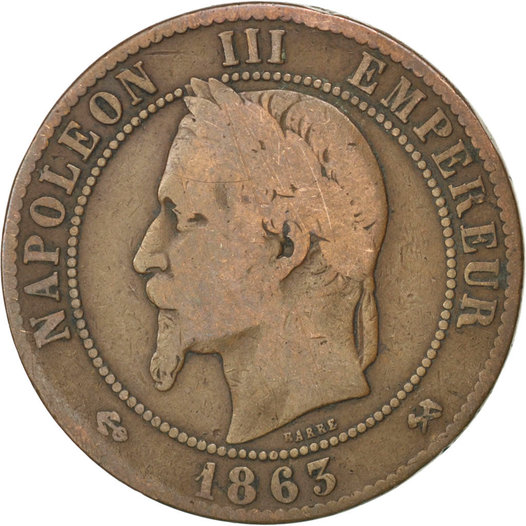 Coin, France, Napoleon III, Napoléon III, 10 Centimes, 1863, Bordeaux