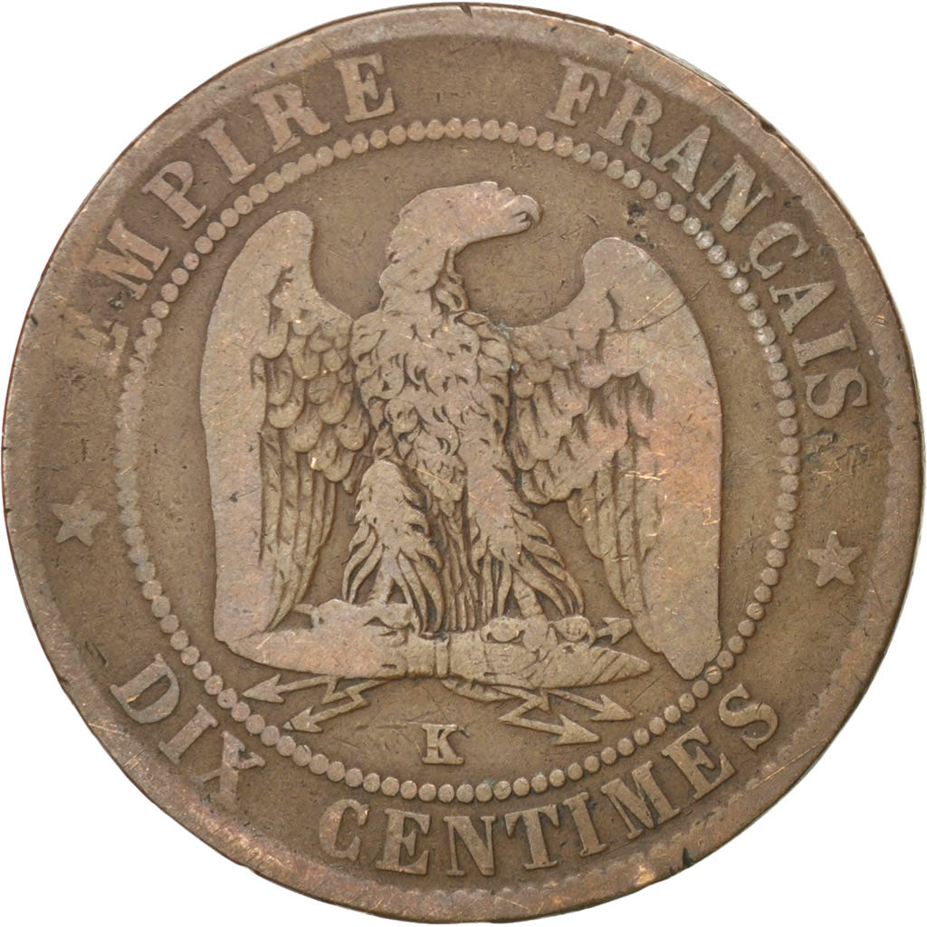 Coin, France, Napoleon III, Napoléon III, 10 Centimes, 1863, Bordeaux