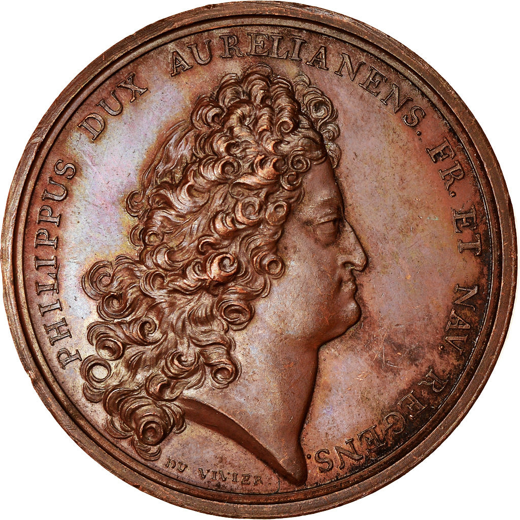 Francja, Medal, Ludwik XV, Application du Régent aux Affaires, Historia, 1716