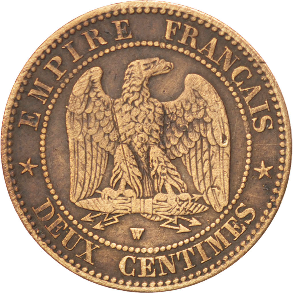 Coin, France, Napoleon III, Napoléon III, 2 Centimes, 1856, Lille, VF(30-35)