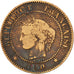 FRANCE, Cérès, 2 Centimes, 1890, Paris, KM #827.1, VF(20-25), Bronze, 20.2, G...