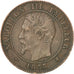 FRANCE, Napoléon III, 2 Centimes, 1855, Bordeaux, KM #776.5, EF(40-45), Bronze, 
