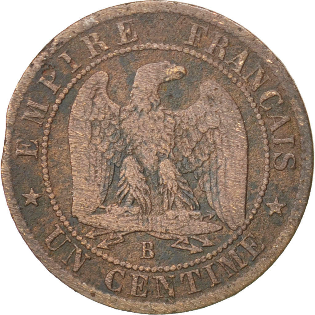 FRANCE, Napoléon III, Centime, 1853, Rouen, KM #775.2, VF(20-25), Bronze, Gadour
