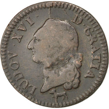 FRANCE, Sol ou sou, Sol, 1782, Orl, KM #578.14, VG(8-10), Copper, Gadoury #350,.