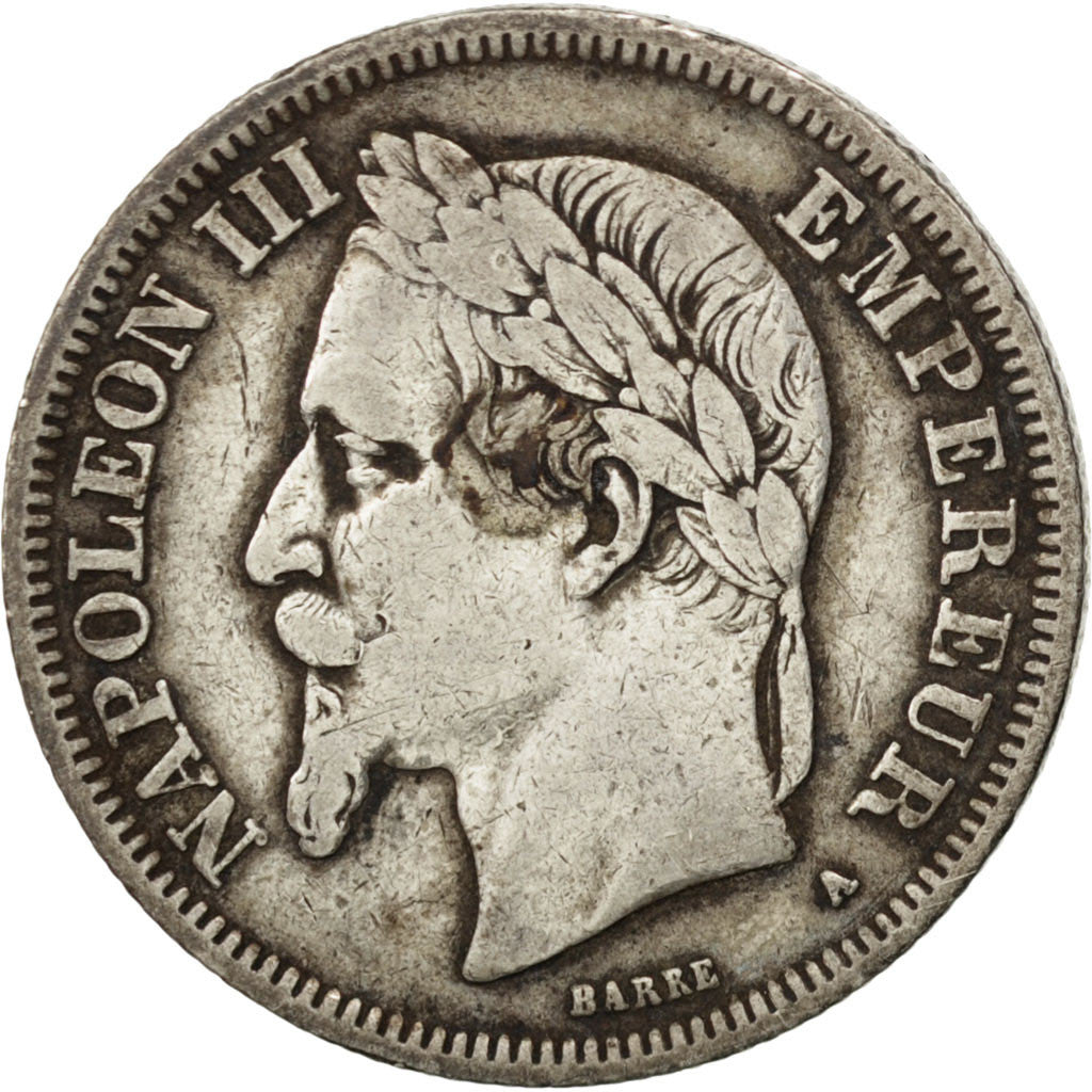 Coin, France, Napoleon III, Napoléon III, 2 Francs, 1870, Paris, VF(30-35)