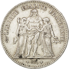 Coin, France, Hercule, 5 Francs, 1877, Bordeaux, EF(40-45), Silver, KM:820.2