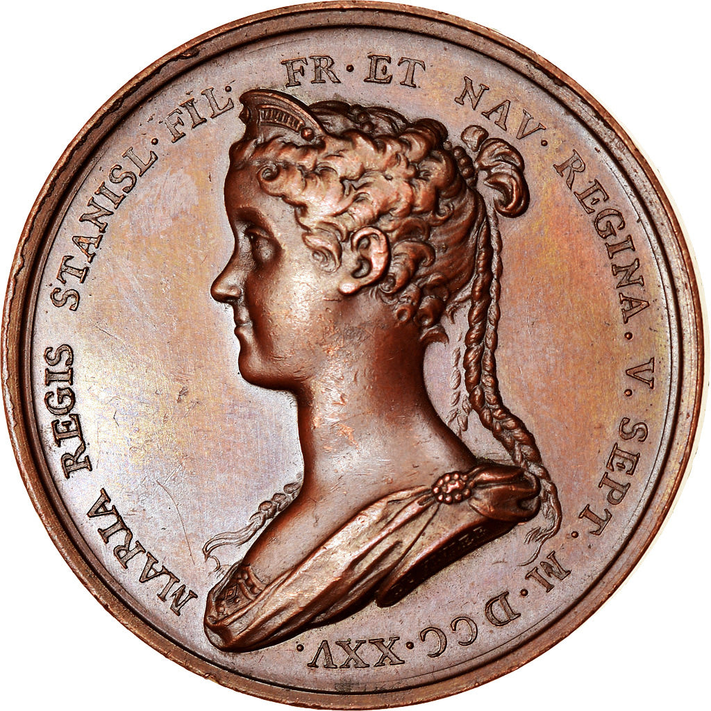 France, Médaille, Mariage de Louis XV et Marie Leszczynska, History, 1725