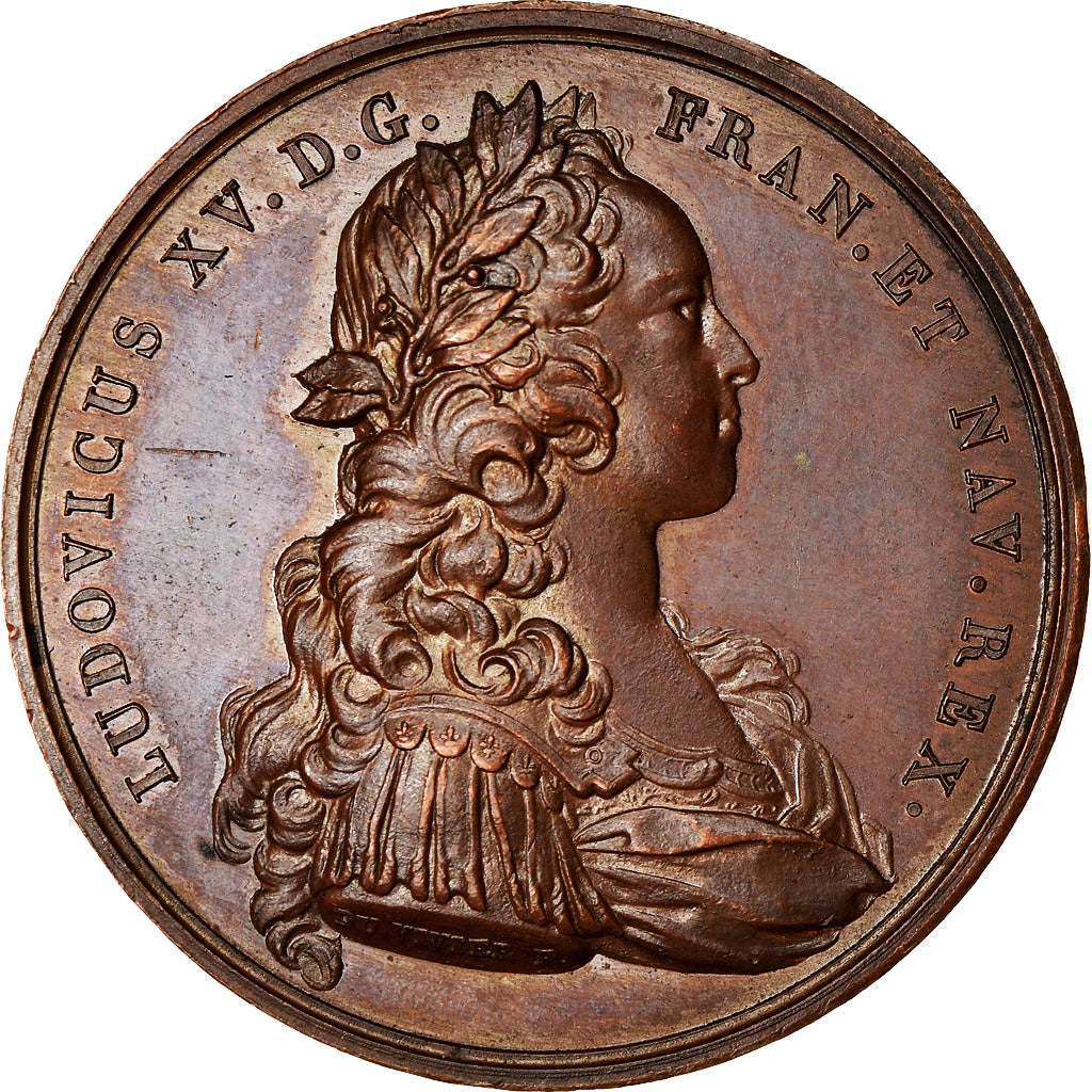 France, Médaille, Louis XV, Rétablissement de la Ville de Rennes, History