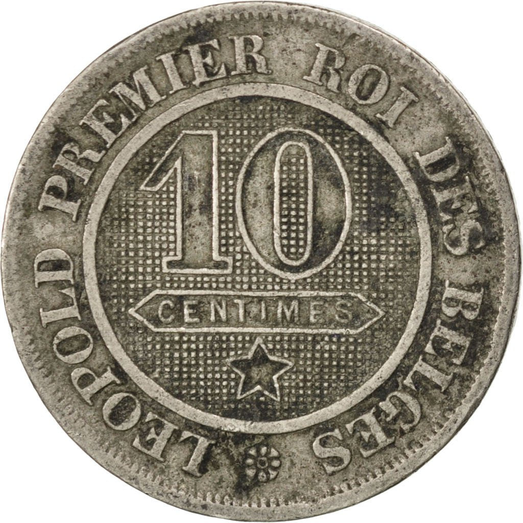 BELGIUM, 10 Centimes, 1862, KM #22, VF(30-35), Copper-Nickel, 21.4, 4.29