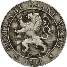 Moneda, Bélgica, Leopold II, 5 Centimes, 1898, BC+, Cobre - níquel, KM:41