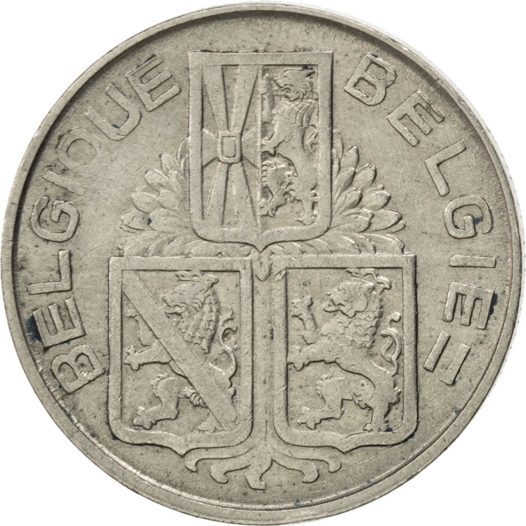 BELGIUM, Franc, 1939, KM #119, EF(40-45), Nickel, 21.5, 4.66