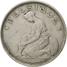 BELGIUM, 2 Francs, 2 Frank, 1923, KM #91.1, EF(40-45), Nickel, 27, 9.85