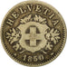 Coin, Switzerland, 20 Rappen, 1850, Strasbourg, VF(20-25), Billon, KM:7