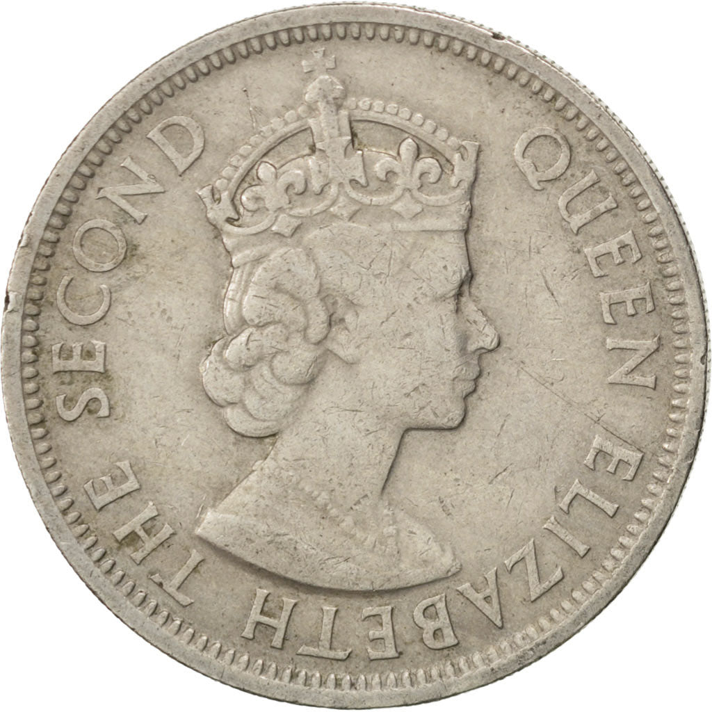 SEYCHELLES, Rupee, 1974, KM #13, EF(40-45), Copper-Nickel, 30, 11.83