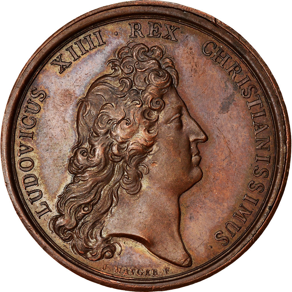 France, Medal, Louis XIV, Proemia Litteratis Constitua, History, 1664, Mauger