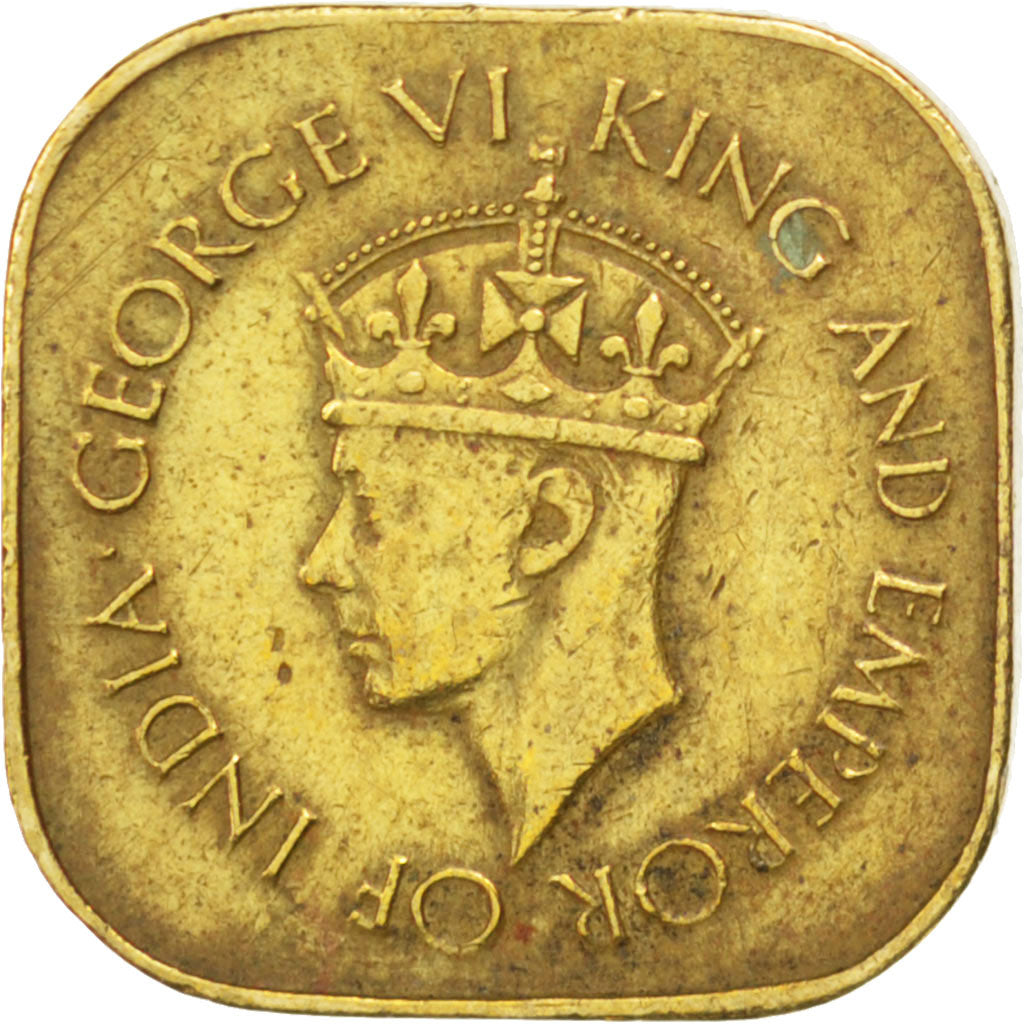 CEYLON, 5 Cents, 1943, KM #113.1, EF(40-45), Nickel-Brass, 18, 3.83