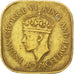 CEYLON, 5 Cents, 1943, KM #113.1, EF(40-45), Nickel-Brass, 18, 3.83