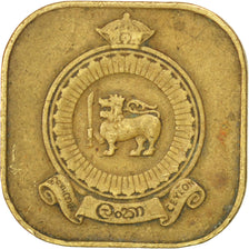 CEYLON, 5 Cents, 1969, KM #129, EF(40-45), Nickel-Brass, 18, 3.14