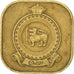 CEYLON, 5 Cents, 1969, KM #129, EF(40-45), Nickel-Brass, 18, 3.14