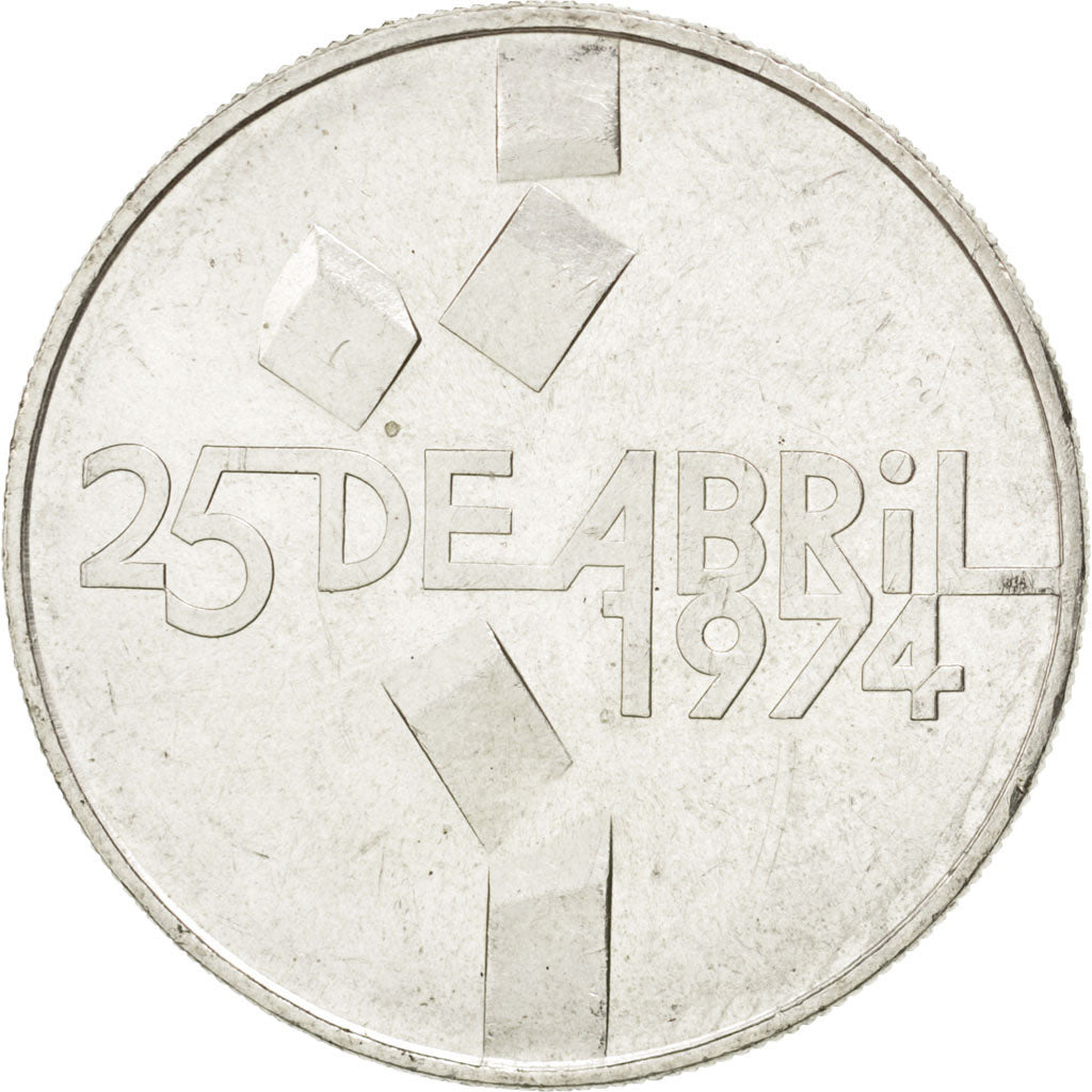 PORTUGAL, 100 Escudos, 1976, Lisbon, KM #603, AU(55-58), Silver, 32, 15.03