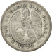 CHILE, 20 Centavos, 1879, KM #138.2, F(12-15), Silver, 23, 4.67