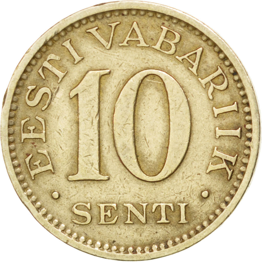 ESTONIA, 10 Senti, 1931, KM #12, EF(40-45), Nickel-Bronze, 18, 2.45
