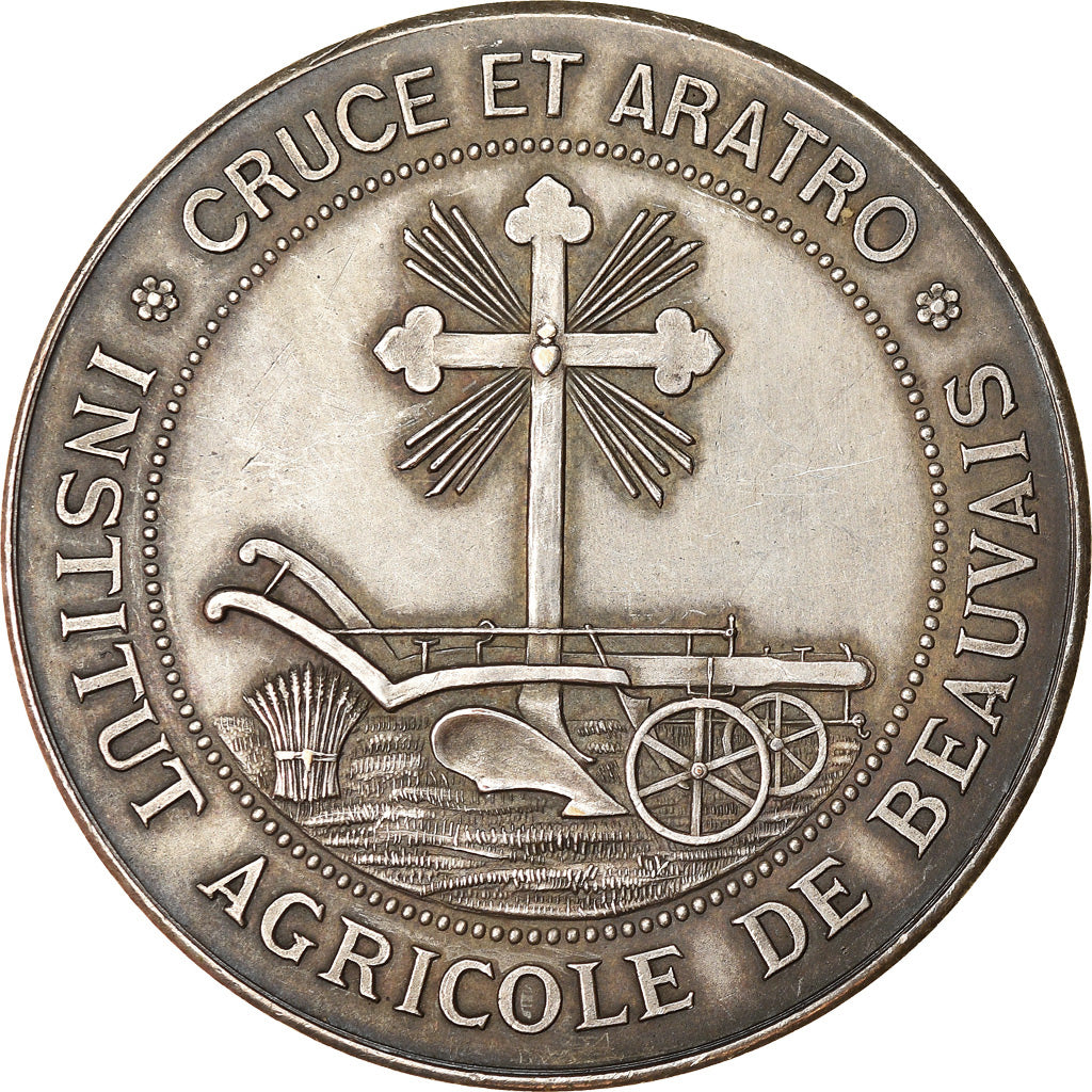 France, Medal, Institut Agricole de Beauvais, Dropsy, AU(50-53), Silvered bronze