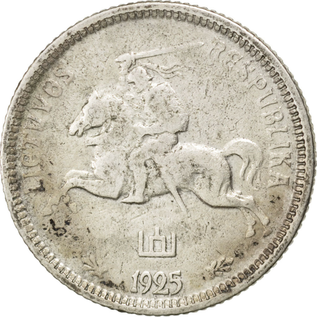 Lituania, Litas, 1925, BB, Argento, KM:76