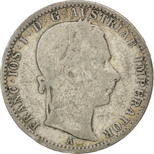 AUSTRIA, 1/4 Florin, 1859, Vienne, KM #2214, VF(20-25), Silver, 5.17