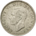 Moneda, Gran Bretaña, George VI, 1/2 Crown, 1943, MBC+, Plata, KM:856