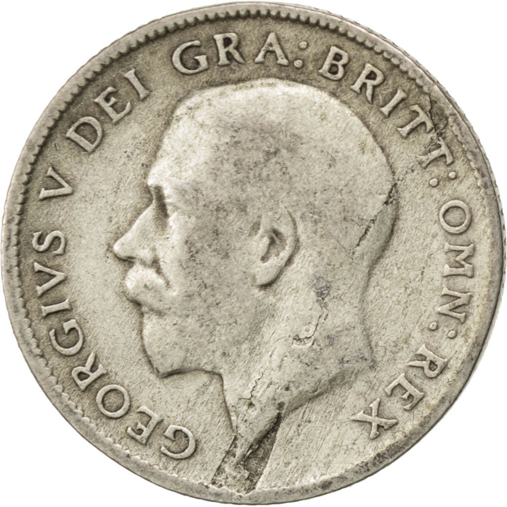 GREAT BRITAIN, 6 Pence, 1920, KM #815a.1, VF(20-25), Silver, 19.5, 2.73