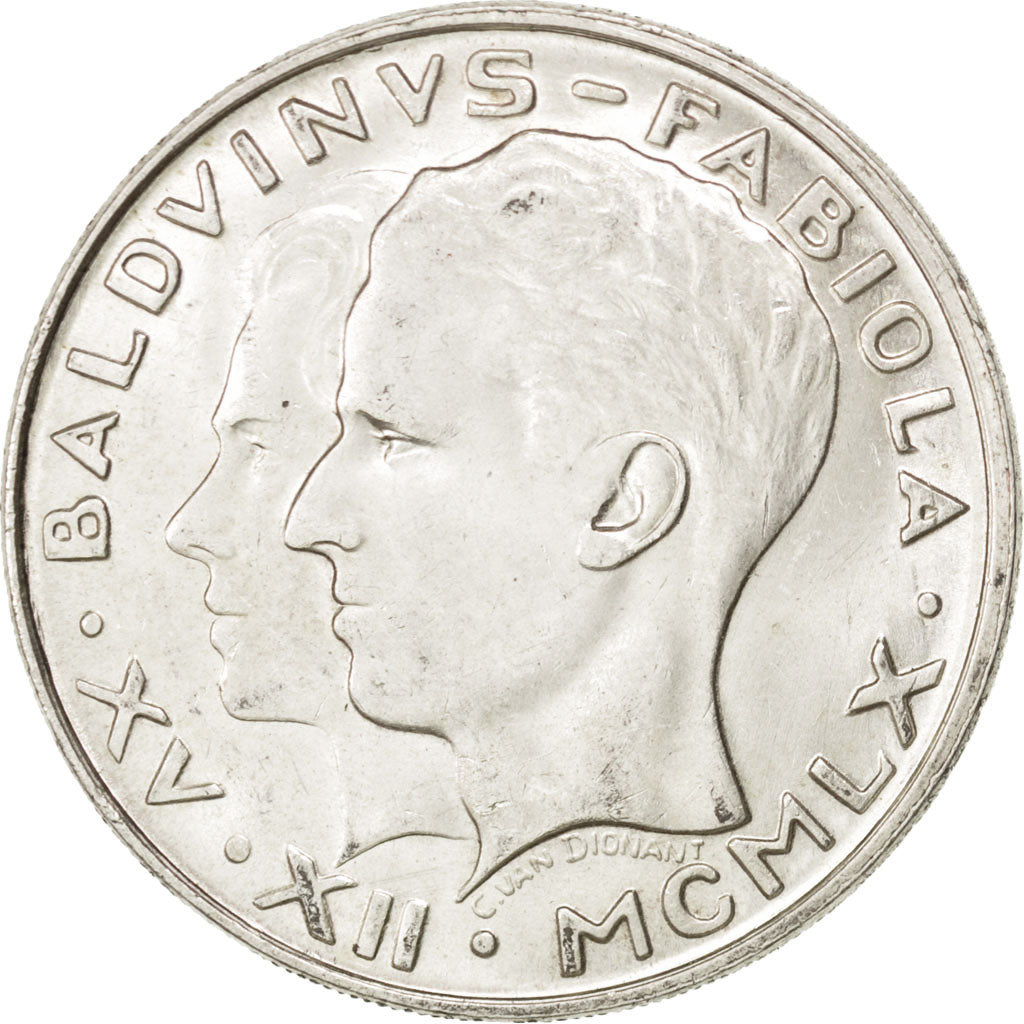 Coin, Belgium, 50 Francs, 50 Frank, 1960, AU(55-58), Silver, KM:152.1