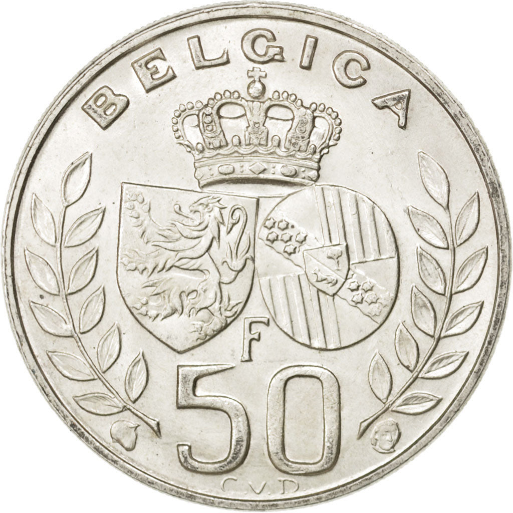 Coin, Belgium, 50 Francs, 50 Frank, 1960, AU(55-58), Silver, KM:152.1