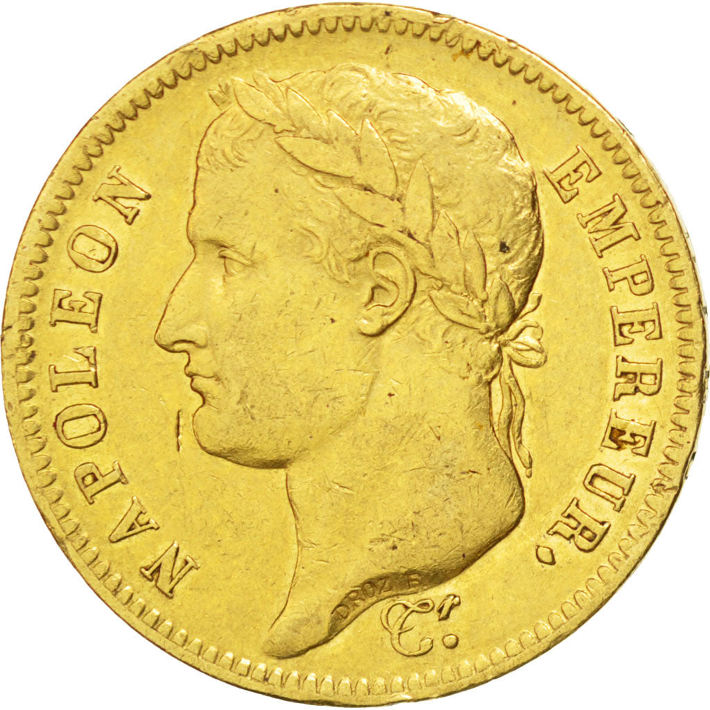 FRANCE, Napoléon I, 40 Francs, 1812, Paris, KM #696.1, EF(40-45), Gold, Gadoury 