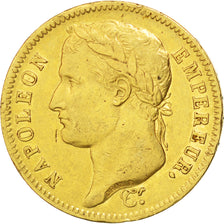 FRANCE, Napoléon I, 40 Francs, 1812, Paris, KM #696.1, EF(40-45), Gold, Gadoury 