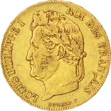 FRANCE, Louis-Philippe, 20 Francs, 1840, Paris, KM #750.1, EF(40-45), Gold,...