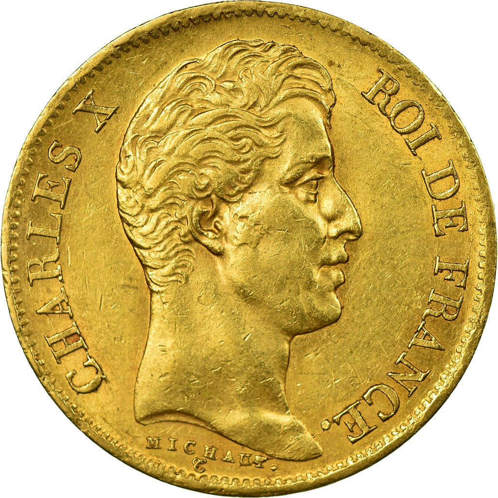 Coin, France, Charles X, 40 Francs, 1830, Paris, AU(50-53), Gold, KM:721.1