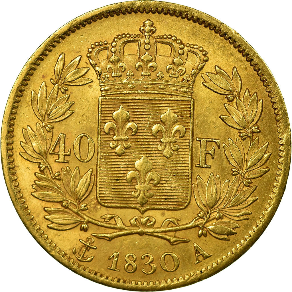 Coin, France, Charles X, 40 Francs, 1830, Paris, AU(50-53), Gold, KM:721.1