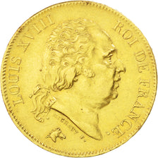 Louis XVIII, 40 Francs or 1818 Lille, KM 713.6