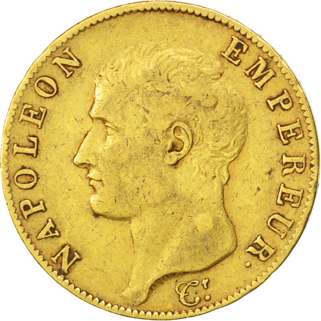 FRANCE, Napoléon I, 40 Francs, 1804, Paris, KM #664.1, EF(40-45), Gold, Gadoury 