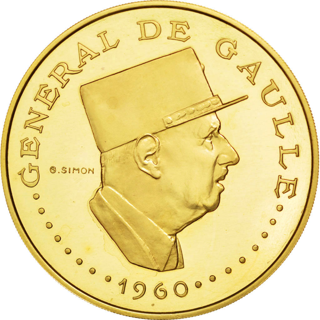 Ciad, 10000 Francs, 1960, FDC, Oro, KM:11