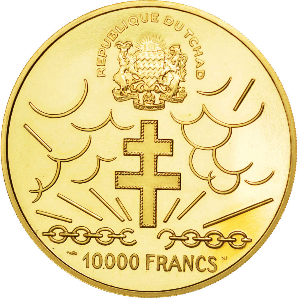Ciad, 10000 Francs, 1960, FDC, Oro, KM:11