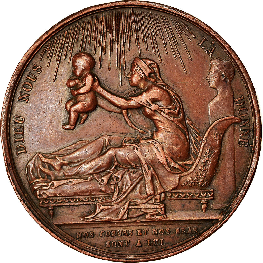 France, Médaille, Naissance du Comte de Chambord, History, 1820, Gayrard, SUP