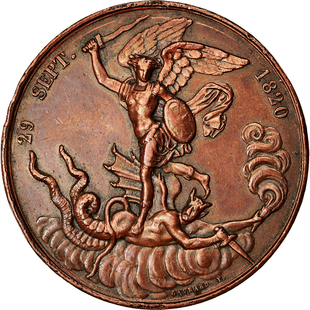 France, Médaille, Naissance du Comte de Chambord, History, 1820, Gayrard, SUP
