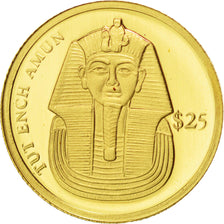 Moneda, Liberia, 25 Dollars, 2000, FDC, Oro