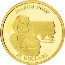 Moneta, Liberia, 25 Dollars, 2001, FDC, Oro