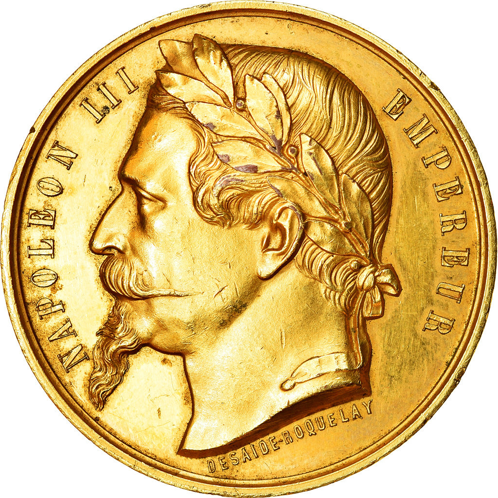 France, Medal, Napoléon III, Société Industrielle et Agricole de l'Aube